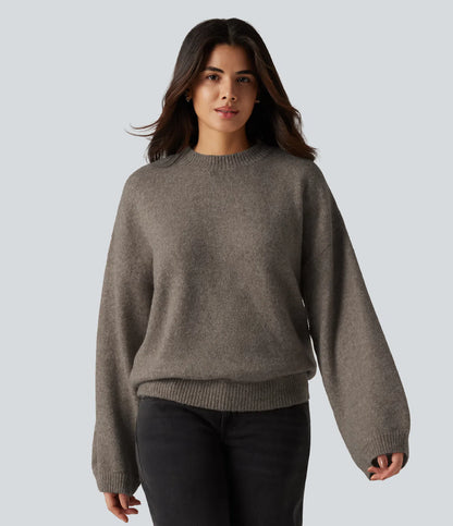 Pull Élégant à Col Montant & Manches Longues