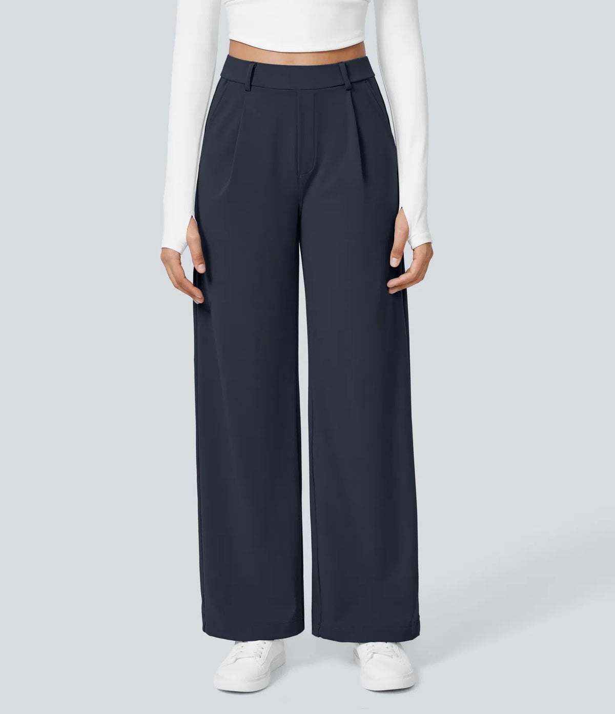 Pantalon Morgan Flex™ Taille Haute à Jambe Droite avec Poches
