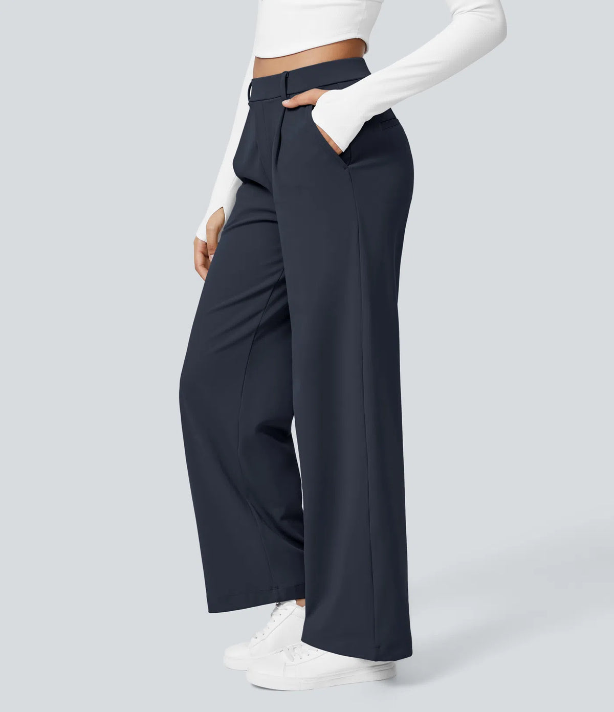 Pantalon Morgan Flex™ Taille Haute à Jambe Droite avec Poches