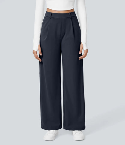 Pantalon Morgan Flex™ Taille Haute à Jambe Droite avec Poches