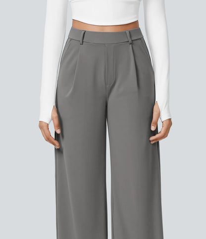 Pantalon Morgan Flex™ Taille Haute à Jambe Droite avec Poches